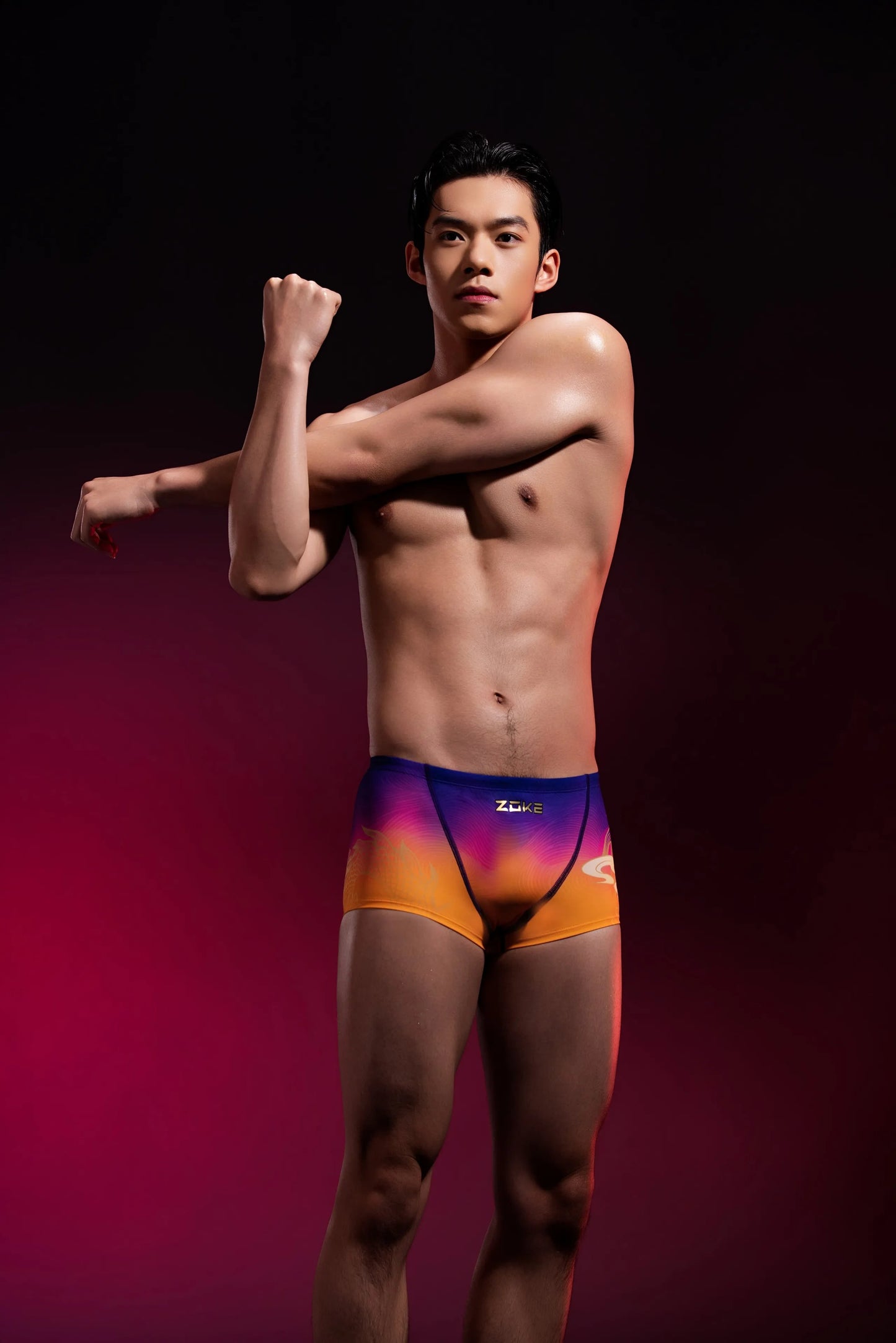 ZOKE男子训练平角泳裤126536856