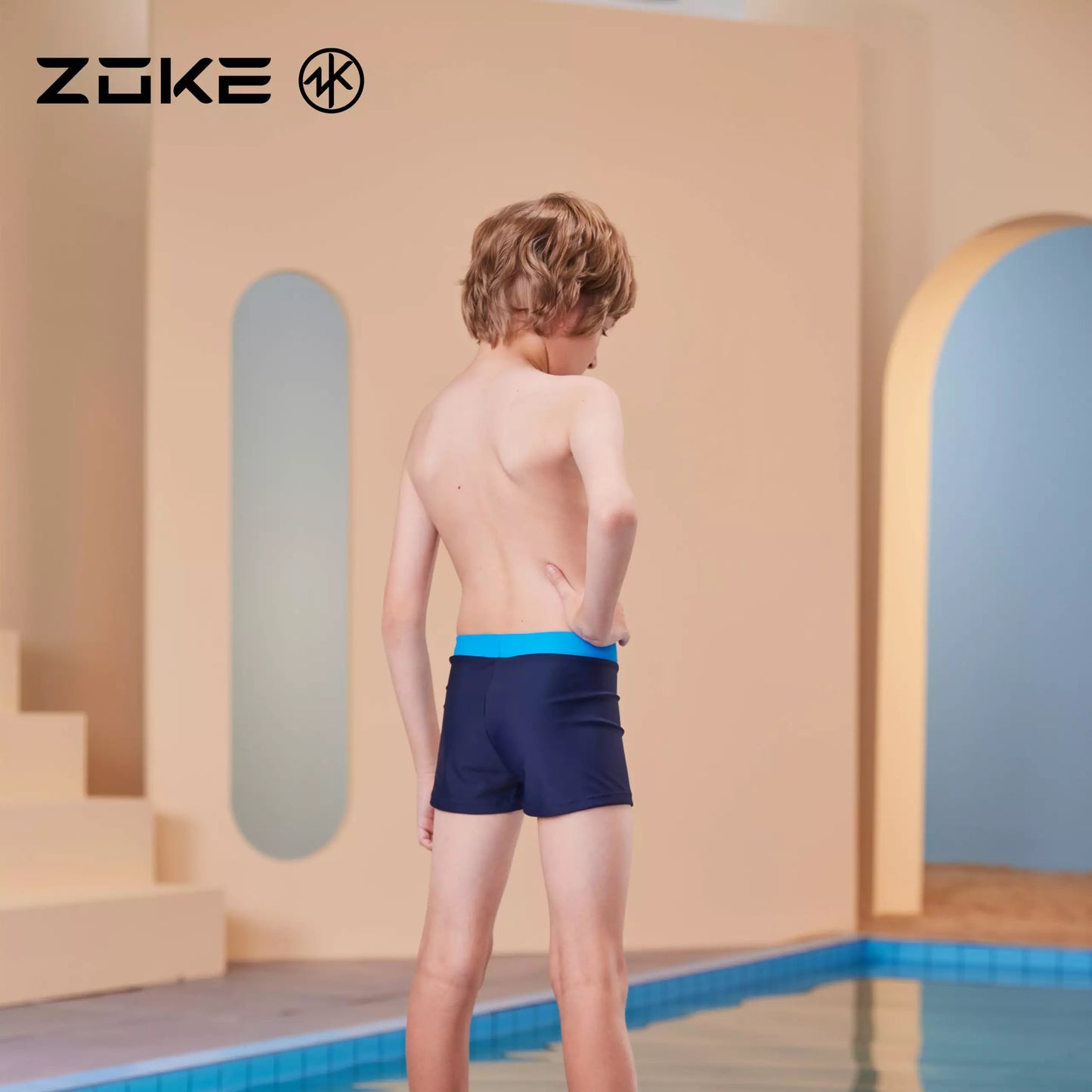 ZOKE青少年休闲男童平角泳裤122503205