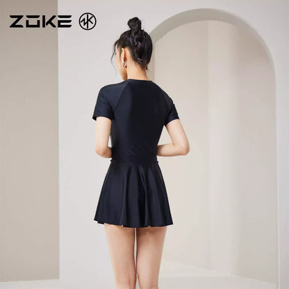 ZOKE女子休闲泳装戏水连体裙摆122501529